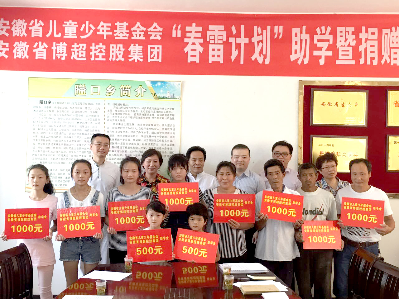 感恩安徽 助苗成才——安徽省博超控股集团爱心捐助贫困学子