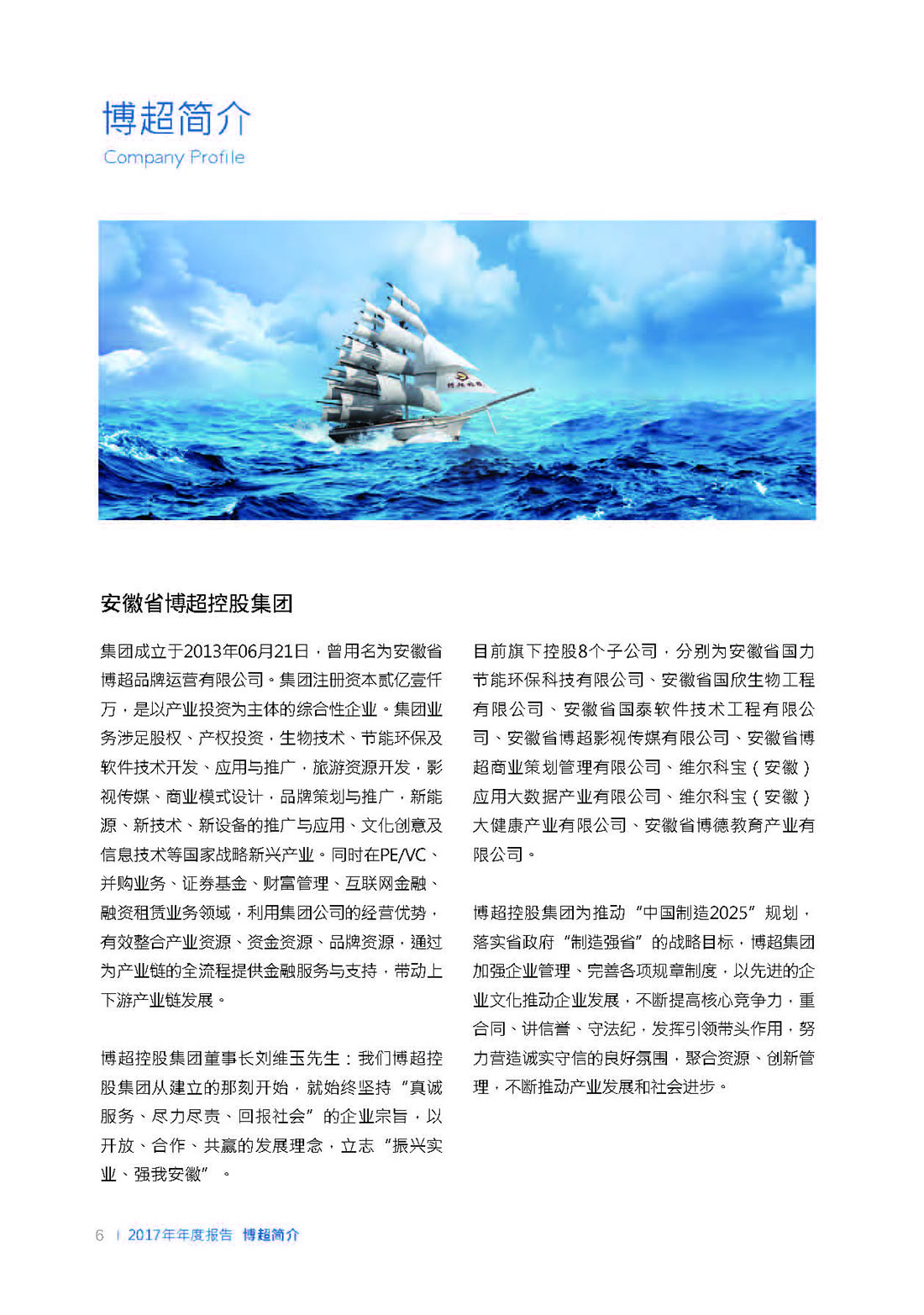 安徽省博超控股集团2017年年度报告